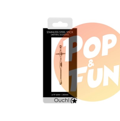 Tige à Urètre nervurée 6x80mm Ouch! sur Pop and Fun - Sextoys et poppers