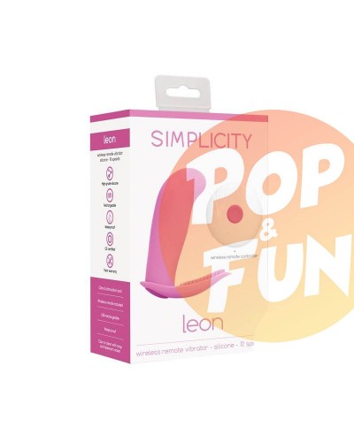 Vibromasseur LEON sans fil avec télécommande Rose sur Pop and Fun - Sextoys et poppers