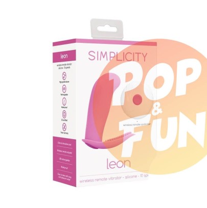 Vibromasseur LEON sans fil avec télécommande Rose sur Pop and Fun - Sextoys et poppers