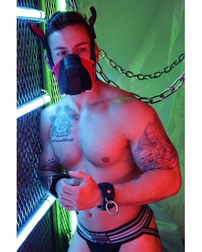 Masque Poundtown Pup Breedwell Noir-Rouge disponible sur Pop and Fun