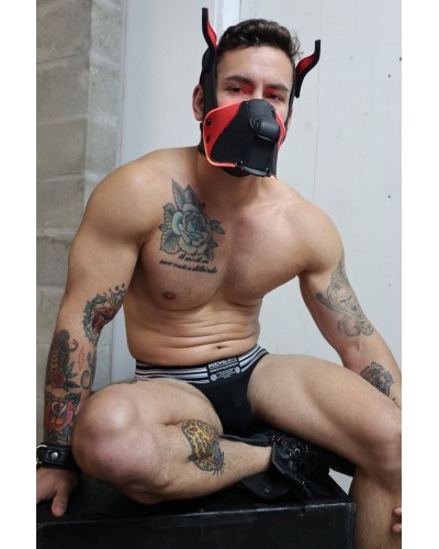 Masque Poundtown Pup Breedwell Noir-Rouge disponible sur Pop and Fun