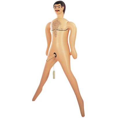 Poupée Gonflable Big John avec gode vibrant disponible sur Pop and Fun