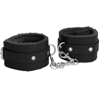 Menottes de poignet Plush Noir disponible sur Pop and Fun