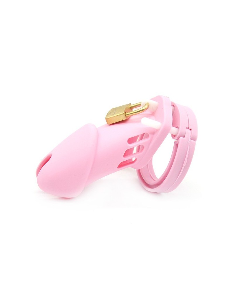 Cage de chasteté Silicone Bran 9  x 3cm Rose disponible sur Pop and Fun