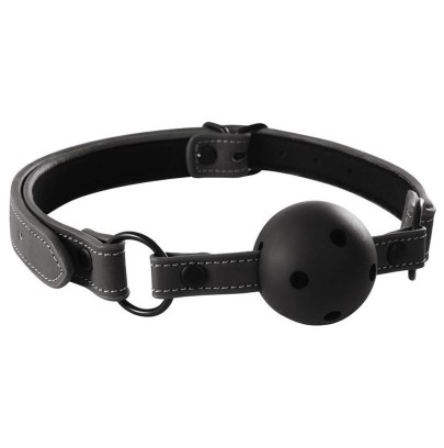 Baillon boule percé Renegade noir disponible sur Pop and Fun