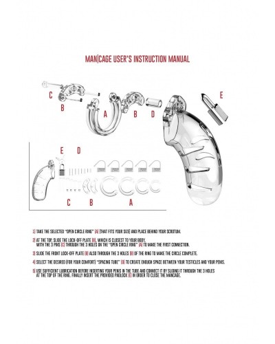Cage de chasteté ManCage Modèle 01 9 x 3.5 cm Transparente disponible sur Pop and Fun