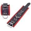 Menottes en cuir pour poignets Noir-Rouge Menottes en cuir pour poignets Noir-Rouge