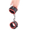 Menottes en cuir pour poignets Noir-Rouge Menottes en cuir pour poignets Noir-Rouge