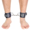 Menottes en cuir pour chevilles Noir