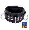 Collier rembourré en cuir avec Anneaux D Noir disponible sur Pop and Fun