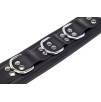 Collier rembourré en cuir avec Anneaux D Noir Collier rembourré en cuir avec Anneaux D Noir