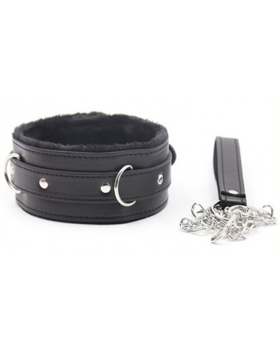 Collier Laisse Fur Noir disponible sur Pop and Fun