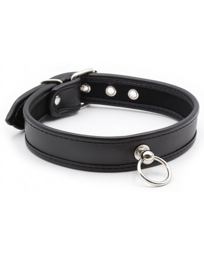 Collier O Ring Simili Noir disponible sur Pop and Fun