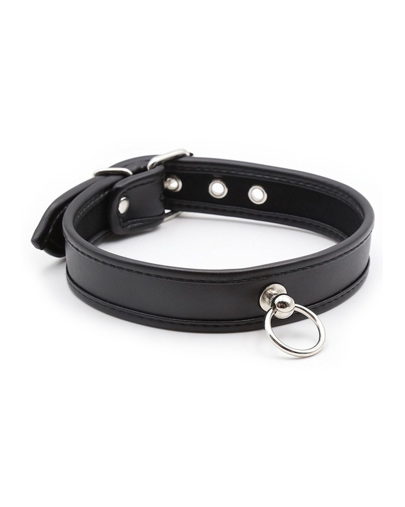 Collier O Ring Simili Noir disponible sur Pop and Fun