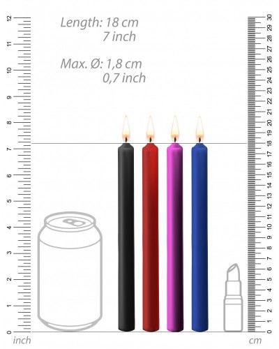 Lot de 4 bougies SM Teasing Wax Multicolore disponible sur Pop and Fun