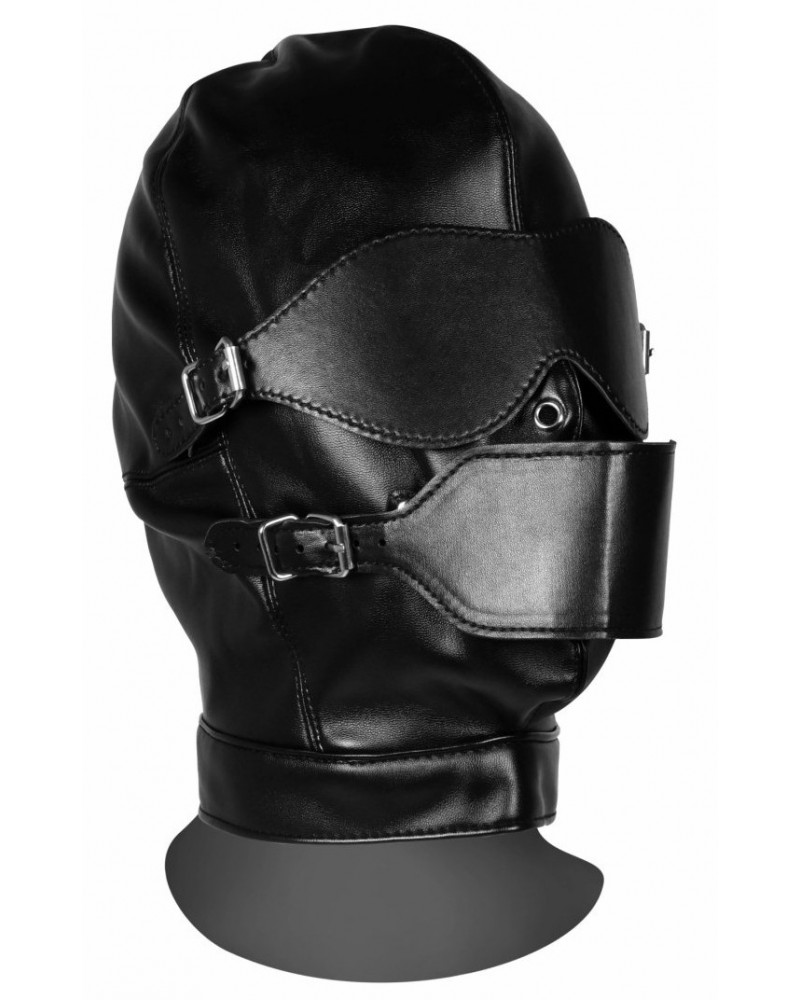 Cagoule avec Masque et Bâillon Blind Mask Gag Noire disponible sur Pop and Fun