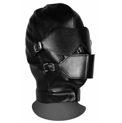 Cagoule avec Masque et Bâillon Blind Mask Gag Noire disponible sur Pop and Fun
