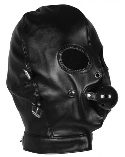 Cagoule avec Masque et Bâillon Blind Mask Gag Noire disponible sur Pop and Fun