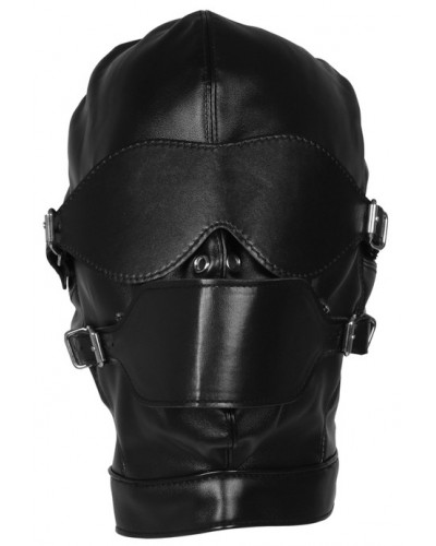 Cagoule avec Masque et Bâillon Blind Mask Gag Noire disponible sur Pop and Fun