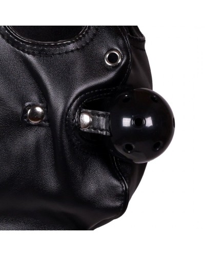 Cagoule avec Masque et Bâillon Blind Mask Gag Noire disponible sur Pop and Fun