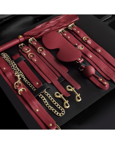 Kit BDSM 11 Pièces Clarissa Rouge disponible sur Pop and Fun