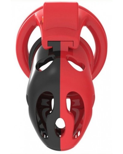 Cage de chasteté Dinoz 6.5 x 3cm Noir-Rouge disponible sur Pop and Fun