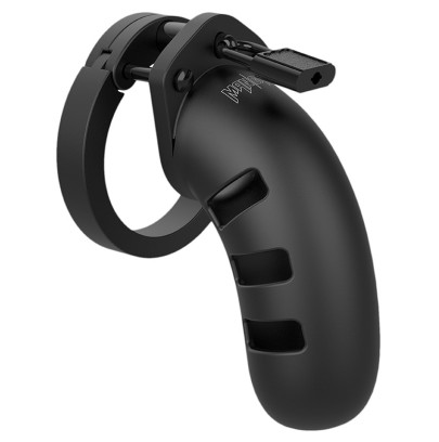 Cage de chasteté en silicone ManCage Modèle 21 - 11.5 x 3.5cm disponible sur Pop and Fun