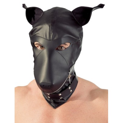 Cagoule Dog Fetish Simili noir disponible sur Pop and Fun