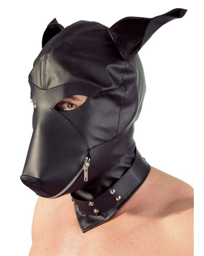 Cagoule Dog Fetish Simili noir disponible sur Pop and Fun