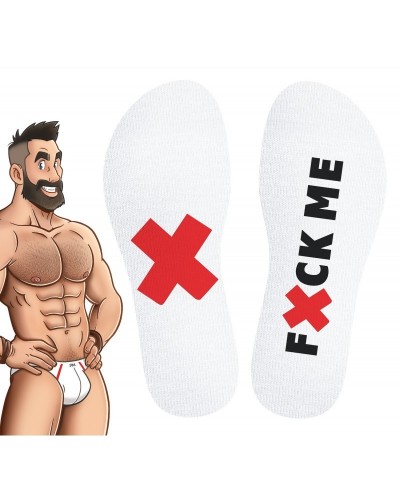 Chaussettes blanches Fuck Me SneakXX disponible sur Pop and Fun