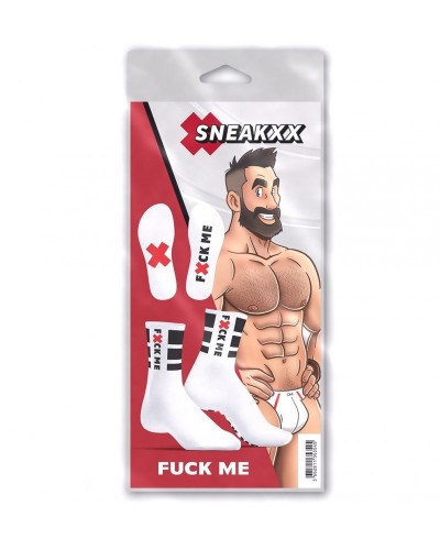 Chaussettes blanches Fuck Me SneakXX disponible sur Pop and Fun