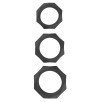 Lot de 3 Cockrings Silicone Heavy C-Ring Noirs Lot de 3 Cockrings Silicone Heavy C-Ring Noirs