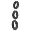 Lot de 3 Cockrings Silicone Heavy C-Ring Noirs Lot de 3 Cockrings Silicone Heavy C-Ring Noirs
