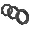 Lot de 3 Cockrings Silicone Heavy C-Ring Noirs Lot de 3 Cockrings Silicone Heavy C-Ring Noirs