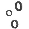 Lot de 3 Cockrings Silicone Heavy C-Ring Noirs Lot de 3 Cockrings Silicone Heavy C-Ring Noirs