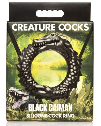 Cockring Black Caiman Noir disponible sur Pop and Fun