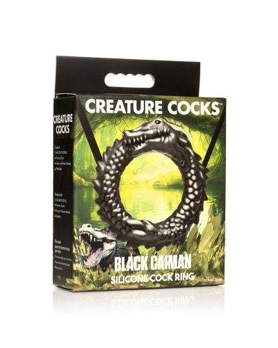 Cockring Black Caiman Noir disponible sur Pop and Fun