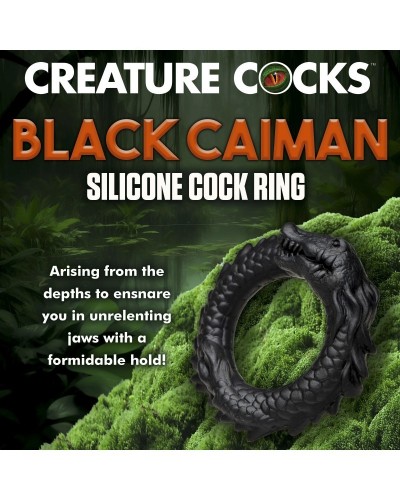 Cockring Black Caiman Noir disponible sur Pop and Fun