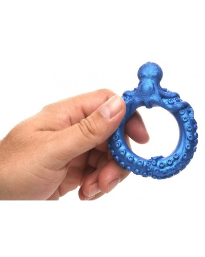 Cockring Poseidon's Octo-ring Bleu disponible sur Pop and Fun