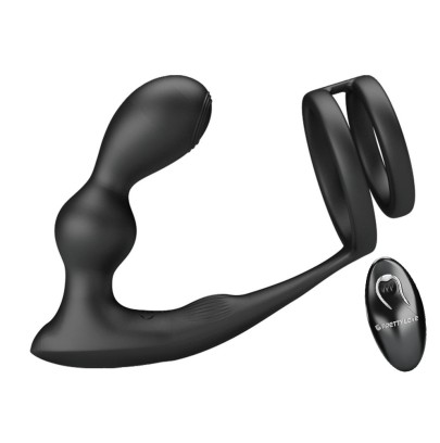 Cockring Plug Marshall Pretty Love 7.5 x 2.7 cm Noir disponible sur Pop and Fun