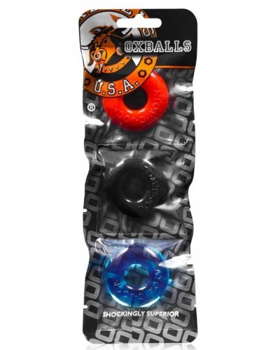 Pack de 3 mini cockrings Oxballs disponible sur Pop and Fun