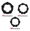 Lot de 3 mini cockrings souples Beaded Set Noirs Lot de 3 mini cockrings souples Beaded Set Noirs