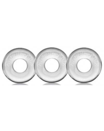 Pack de 3 mini cockrings Oxballs transparents disponible sur Pop and Fun