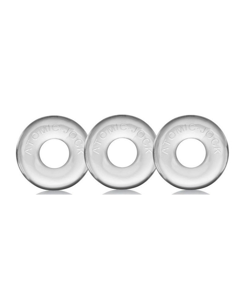 Pack de 3 mini cockrings Oxballs transparents disponible sur Pop and Fun