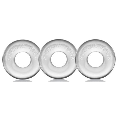 Pack de 3 mini cockrings Oxballs transparents disponible sur Pop and Fun