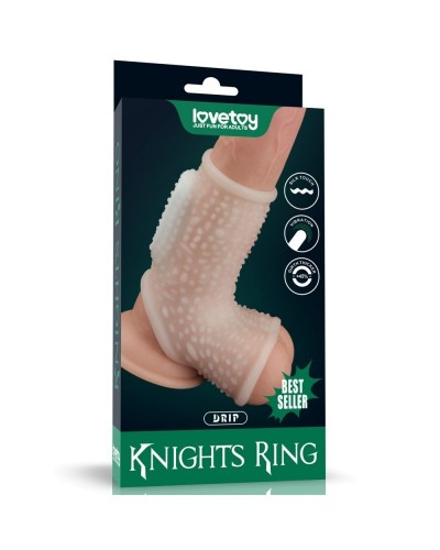 Gaine de pénis Vibrante avec Ballstretcher Knights Ring Best Drip 10cm disponible sur Pop and Fun