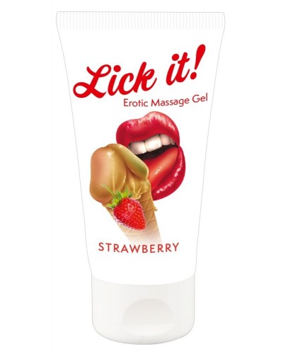 Gel de Massage Fraise 50ml disponible sur Pop and Fun