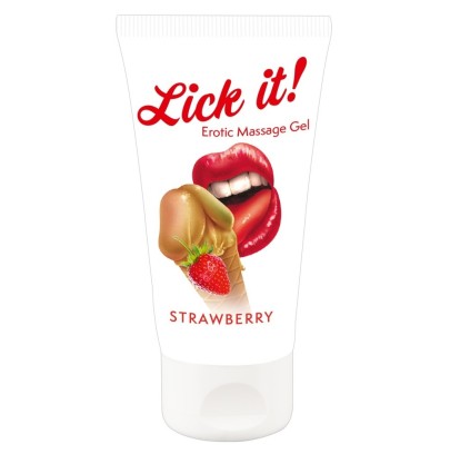 Gel de Massage Fraise 50ml disponible sur Pop and Fun