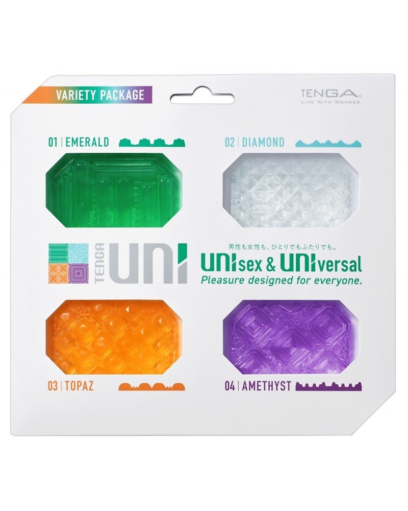 Pack de 4 Gaines de masturbation Uni Tenga disponible sur Pop and Fun