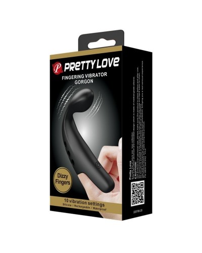 Gaine de Doigt Vibrante Gorgon Pretty Love 10.5 x 2cm Noir disponible sur Pop and Fun